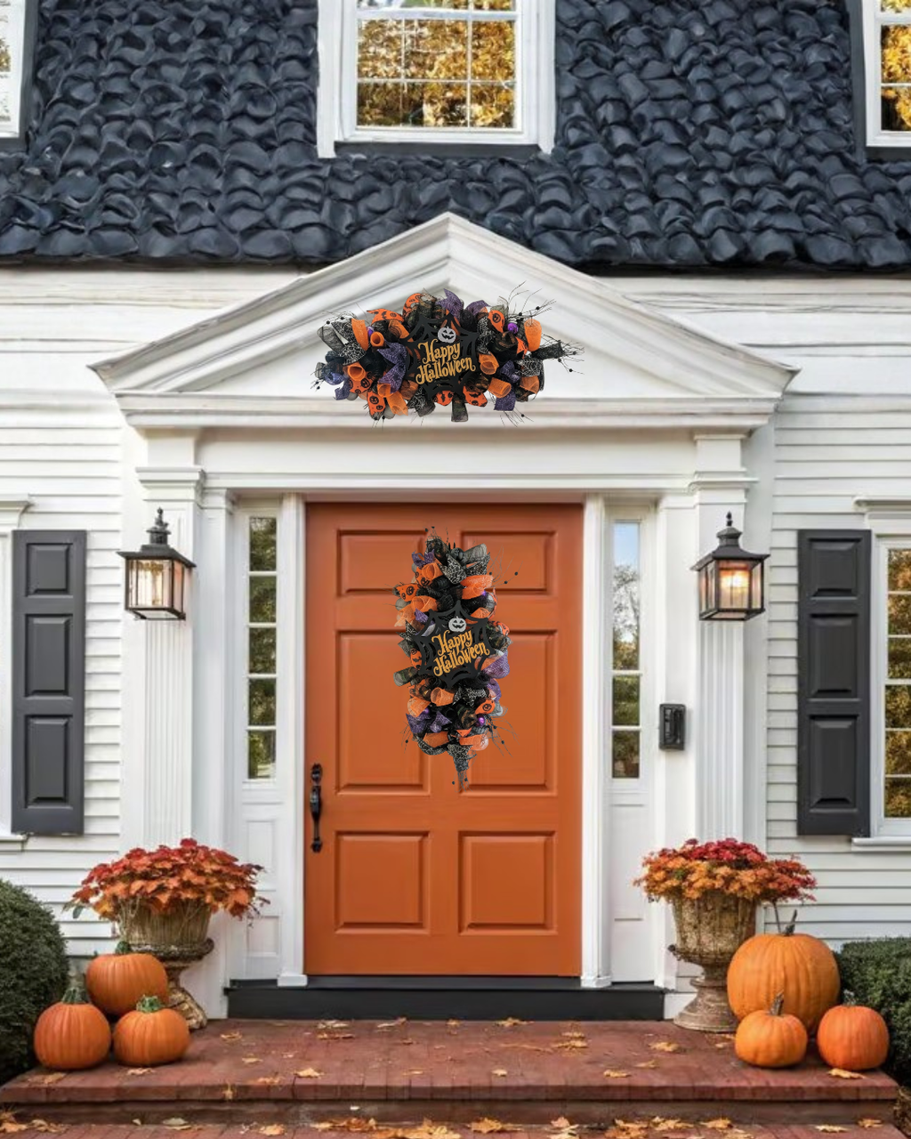 Halloween Door Swag | Horizontal or Vertical Halloween Door Decor