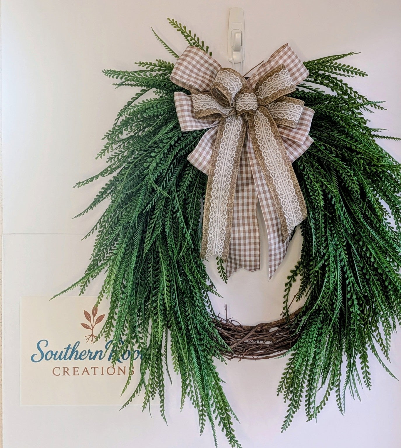 Greenery Wreath with Interchangeable Bow | Year-Round Front Door Decor