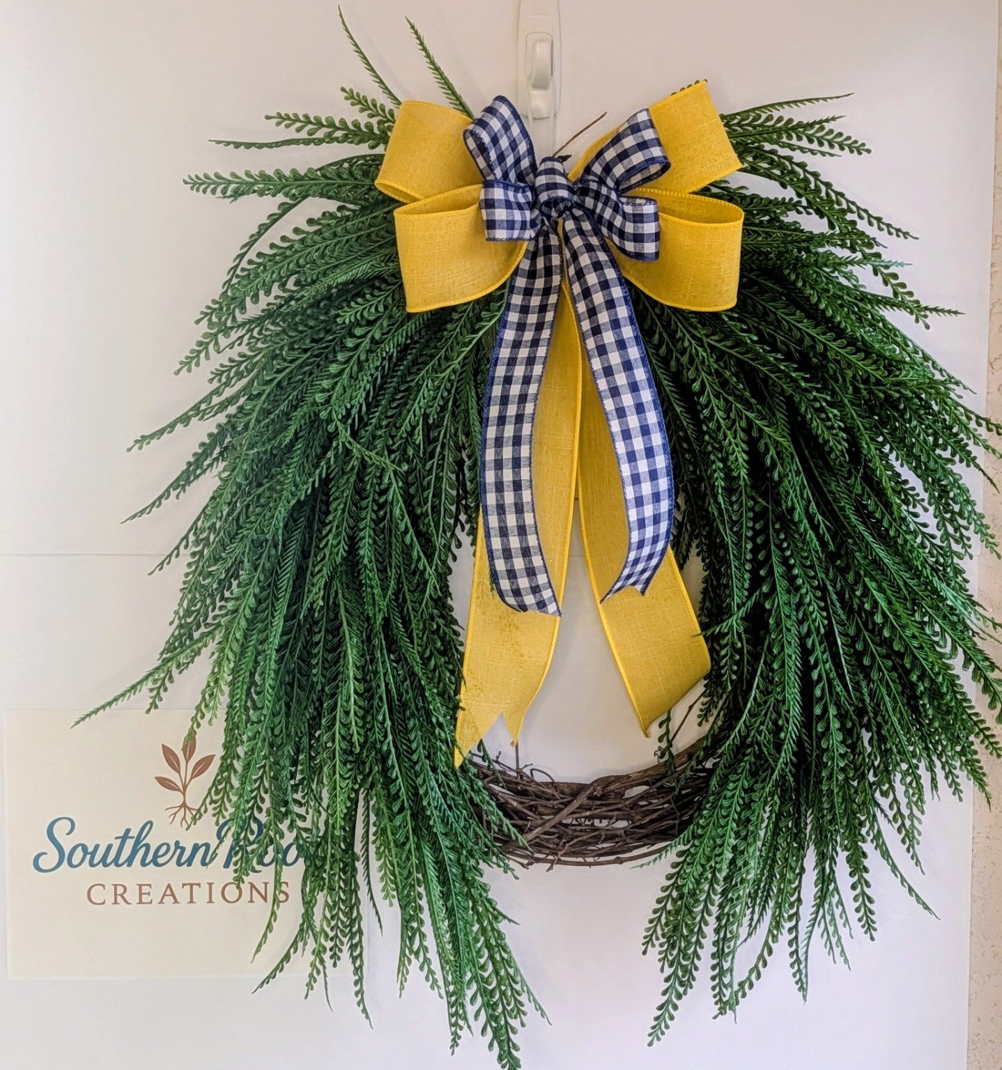 Greenery Wreath with Interchangeable Bow | Year-Round Front Door Decor