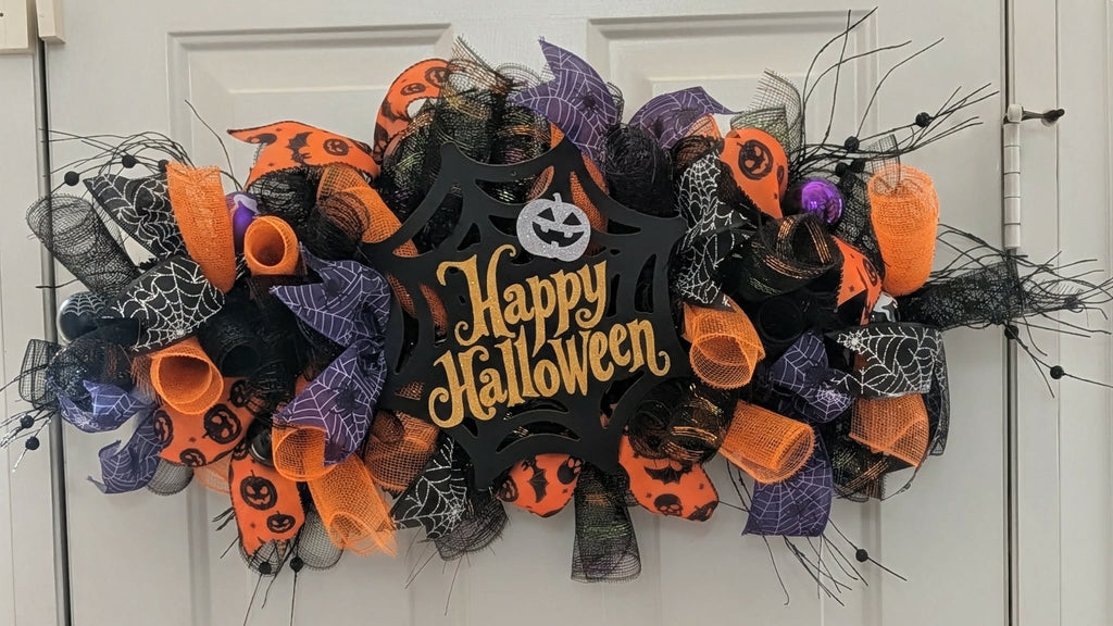 Halloween Door Swag | Horizontal or Vertical Halloween Door Decor