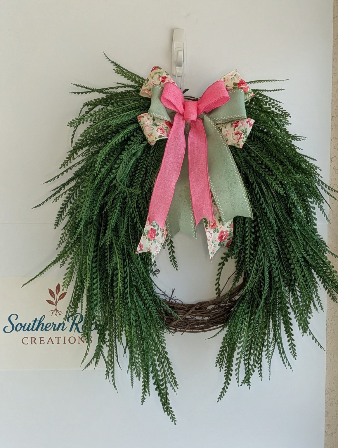 Interchangeable Bow Wreath, Everyday Greenery Wreath, Seasonal Front Door Decor
