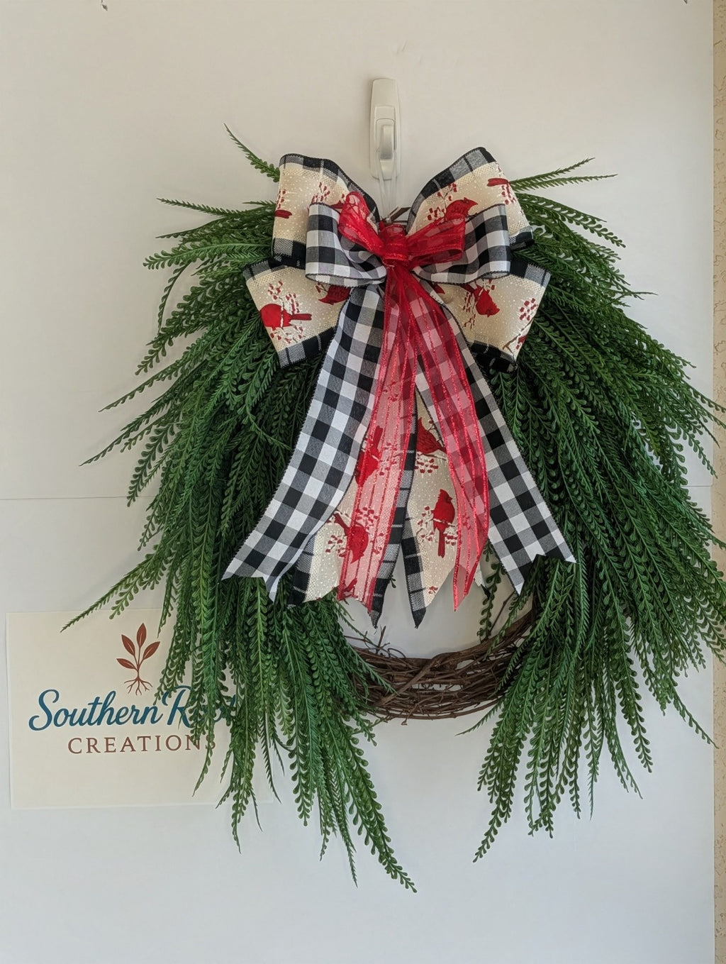 Interchangeable Bow Wreath, Everyday Greenery Wreath, Seasonal Front Door Decor