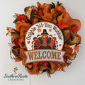 Gobble 'Til You Wobble Thanksgiving Mesh Wreath | Turkey Front Door Decor