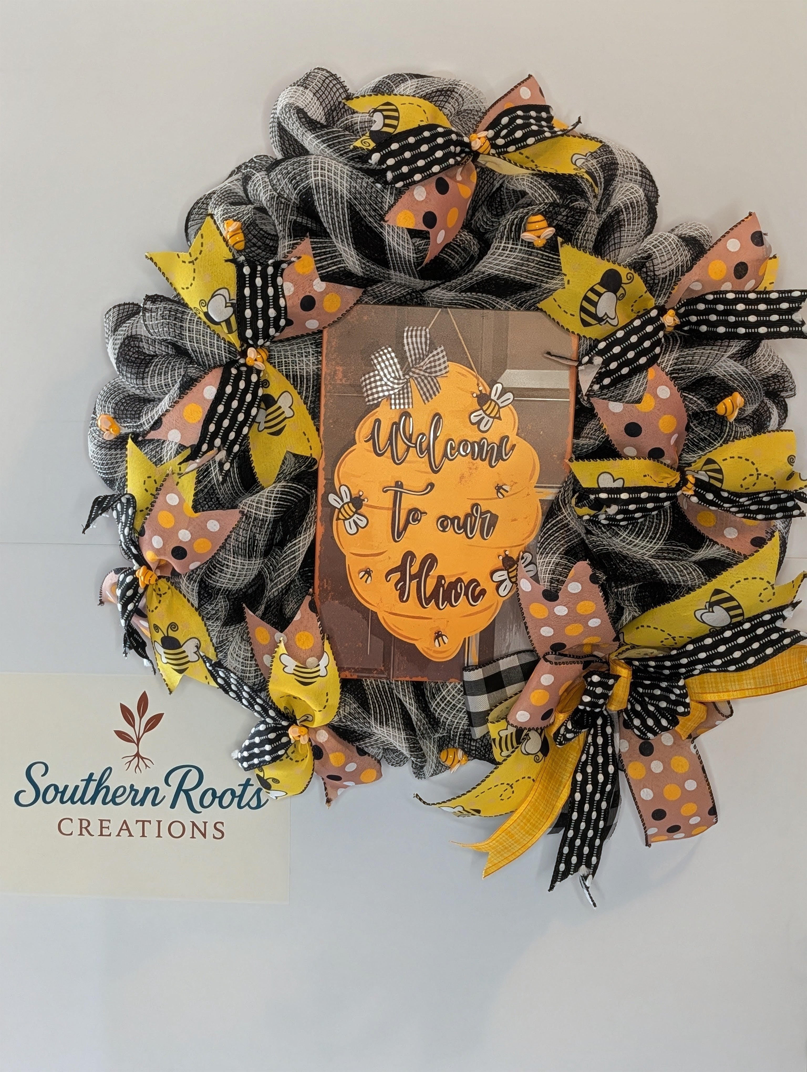 Welcome to Our Hive Bee Wreath