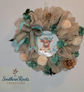 Highland Cow Welcome Wreath