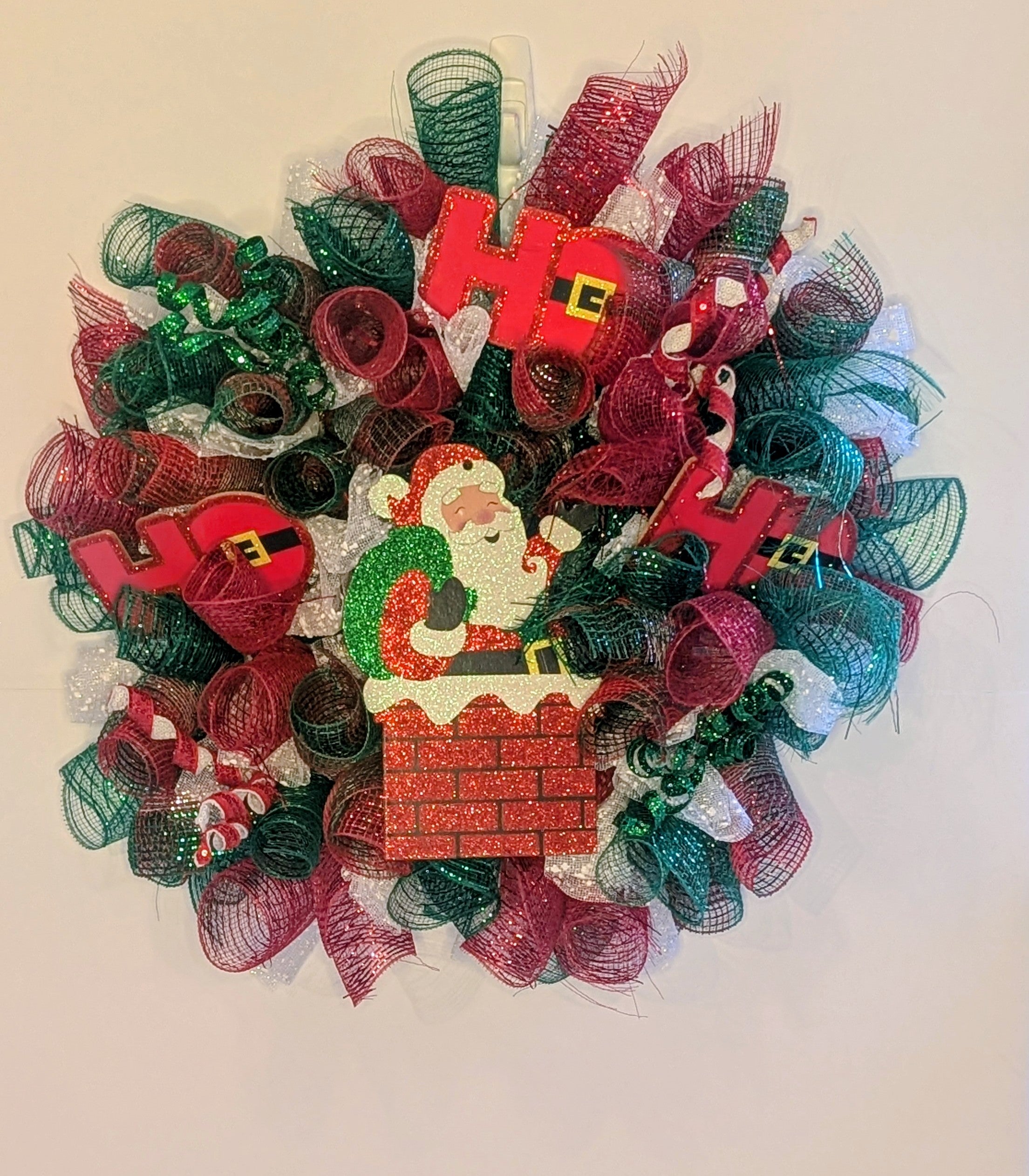 Ho Ho Ho Santa Christmas Wreath – Festive Holiday Decor