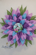 Dragonfly Flower Mesh Wreath