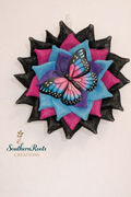 Vibrant Butterfly Mesh Wreath