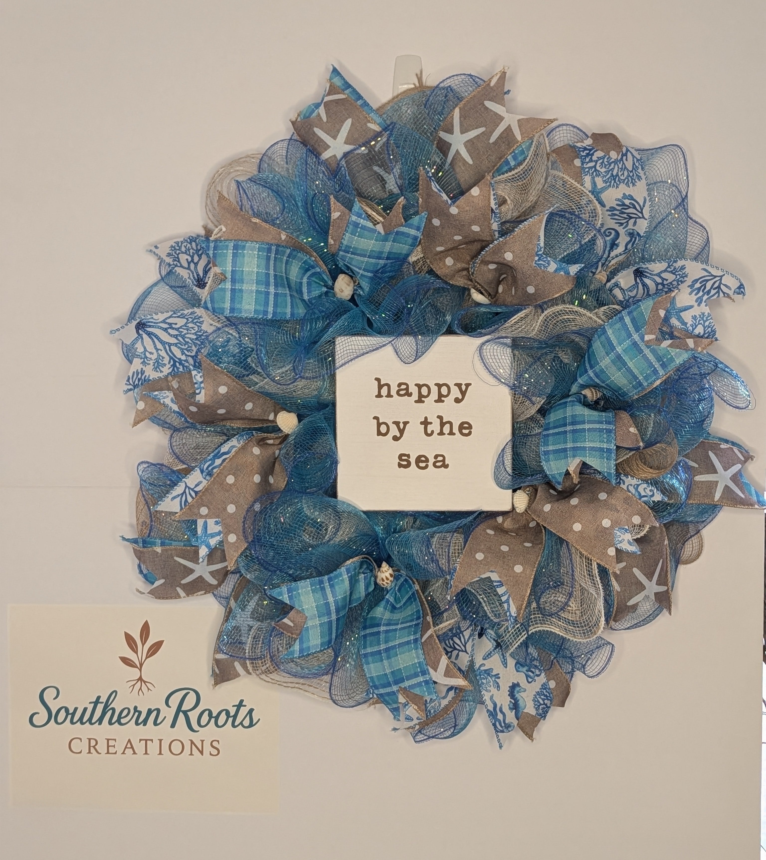Happy by the Sea Coastal Wreath