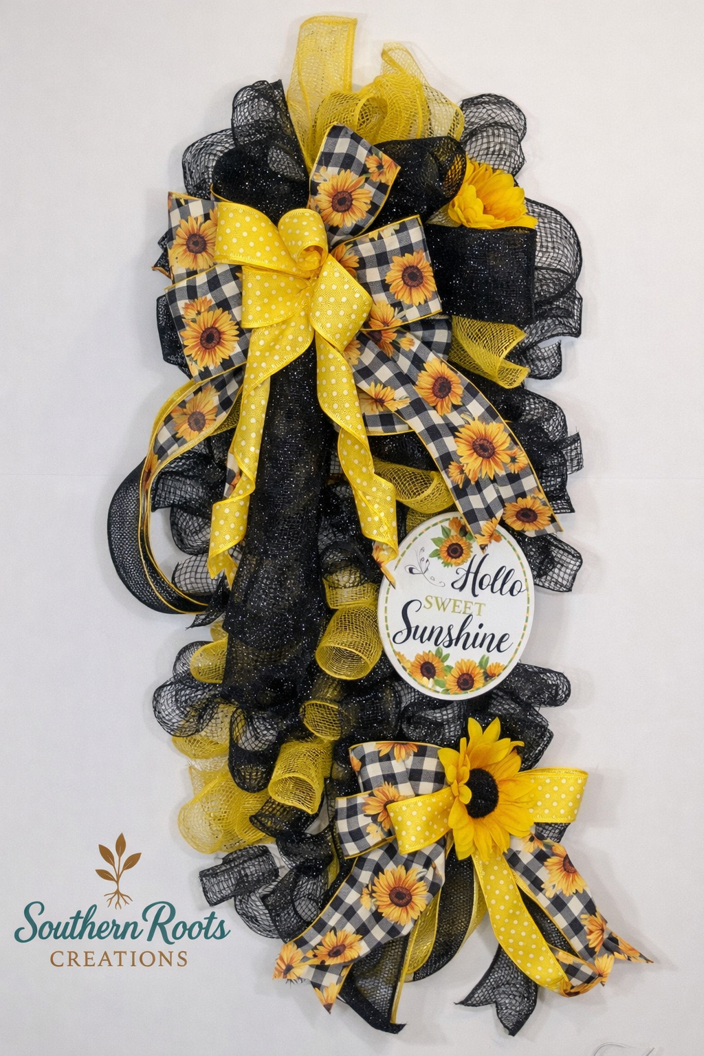 Hello Sweet Sunshine Sunflower Swag