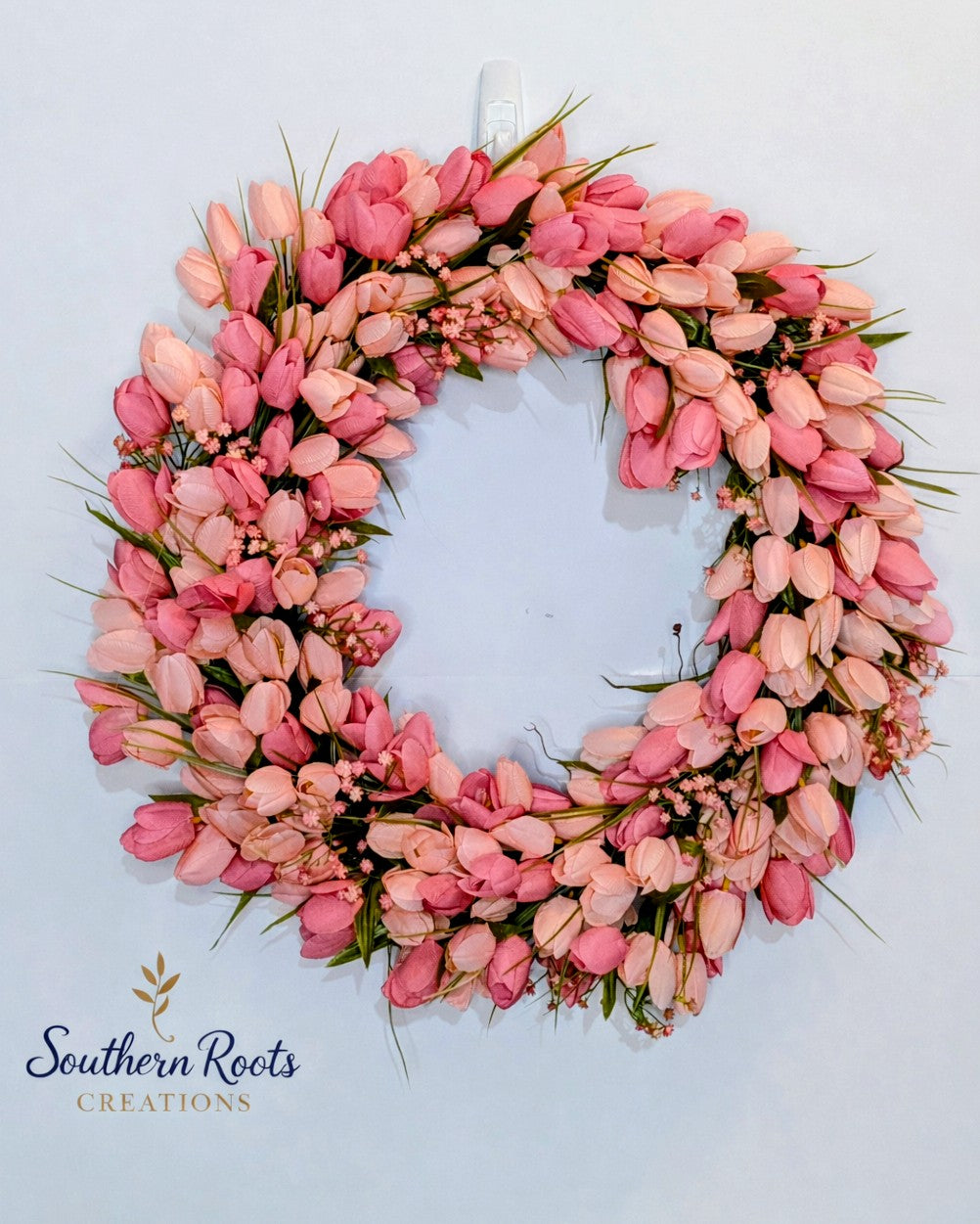 "Pretty in Pink" Tulip Spring Wreath