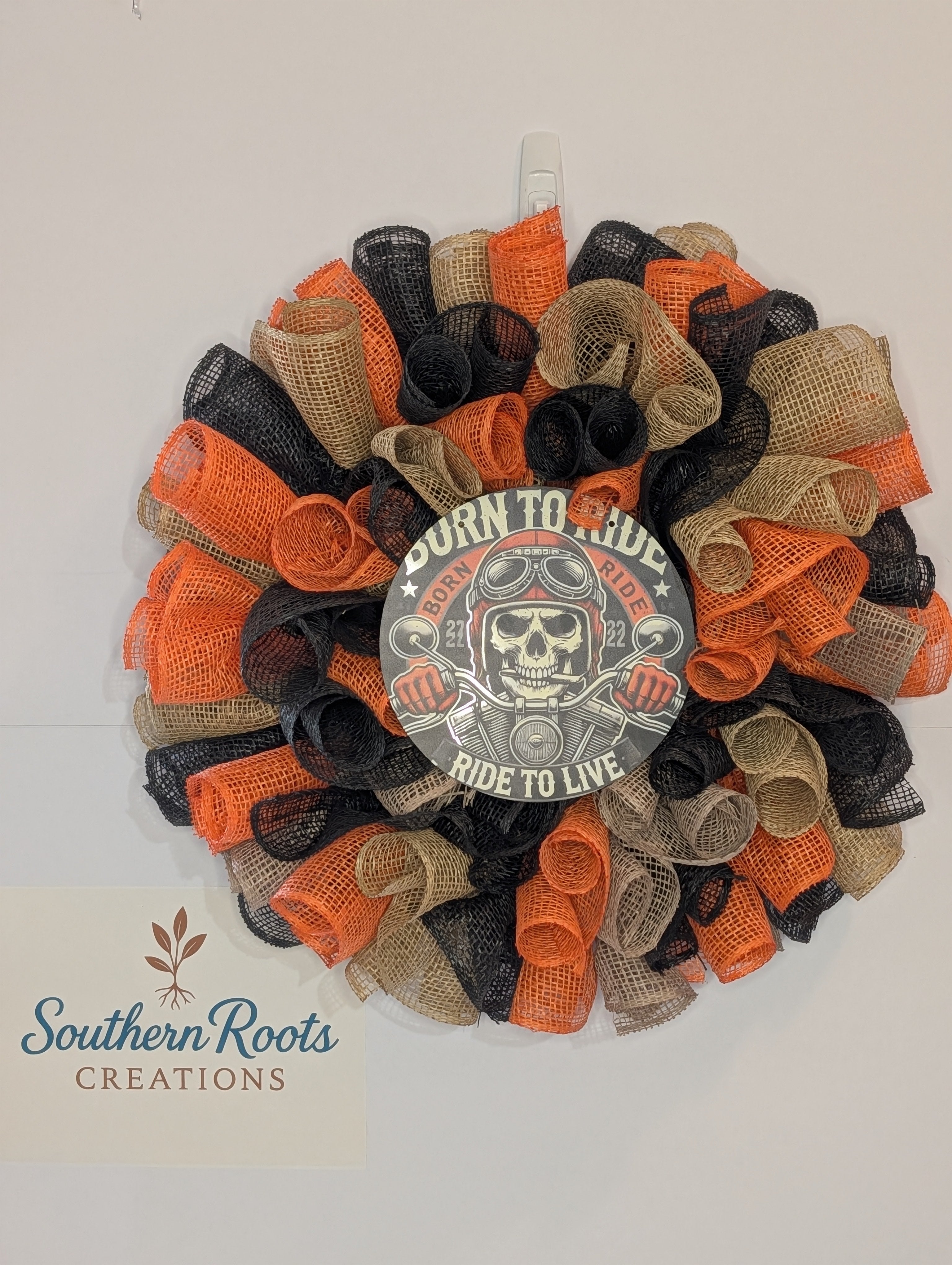 Born To Ride Biker Wreath