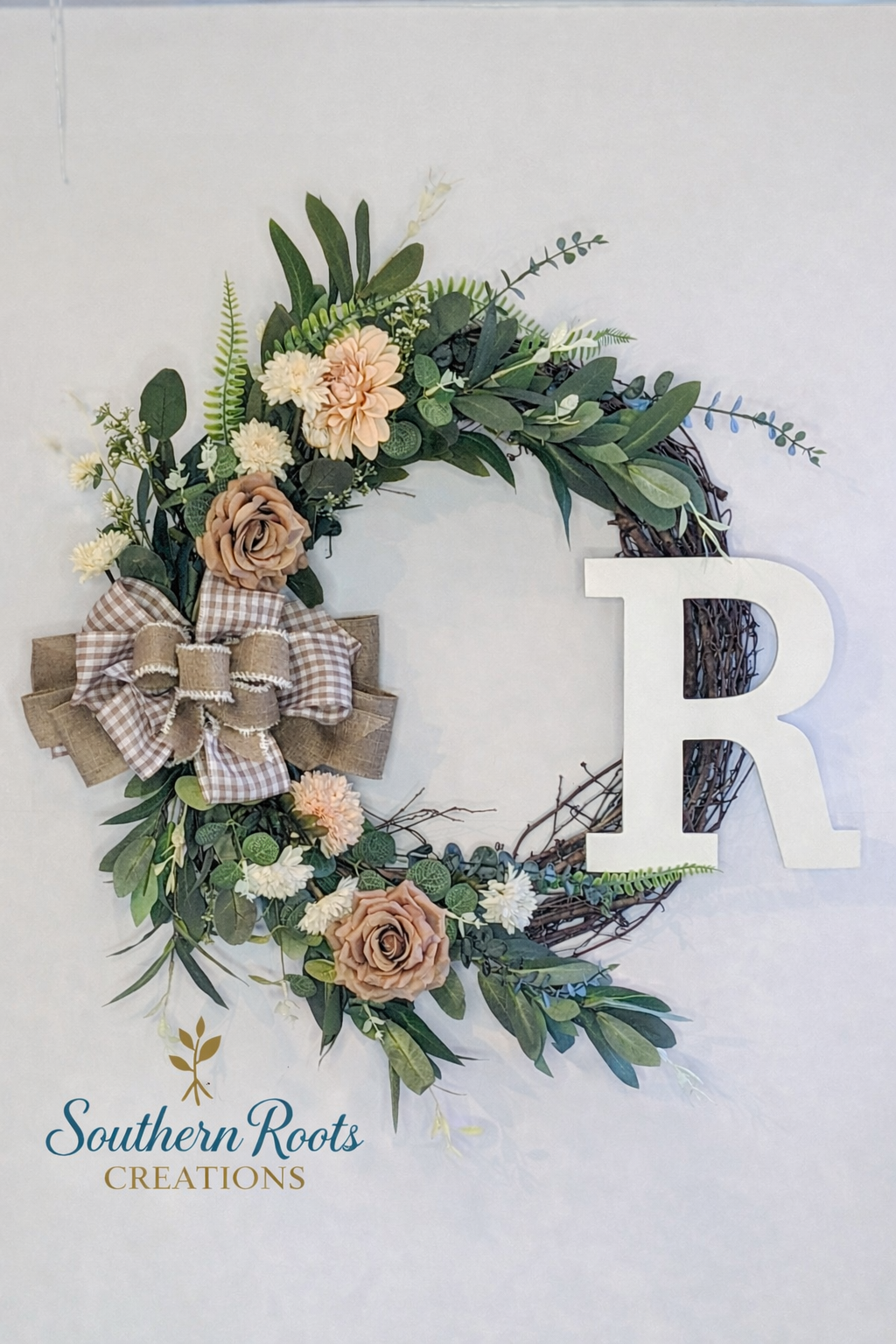 Neutral + Personalized Wreaths Available