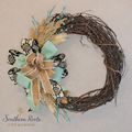 Western Style Grapevine Wreath – Year-Round Rustic Door Decor