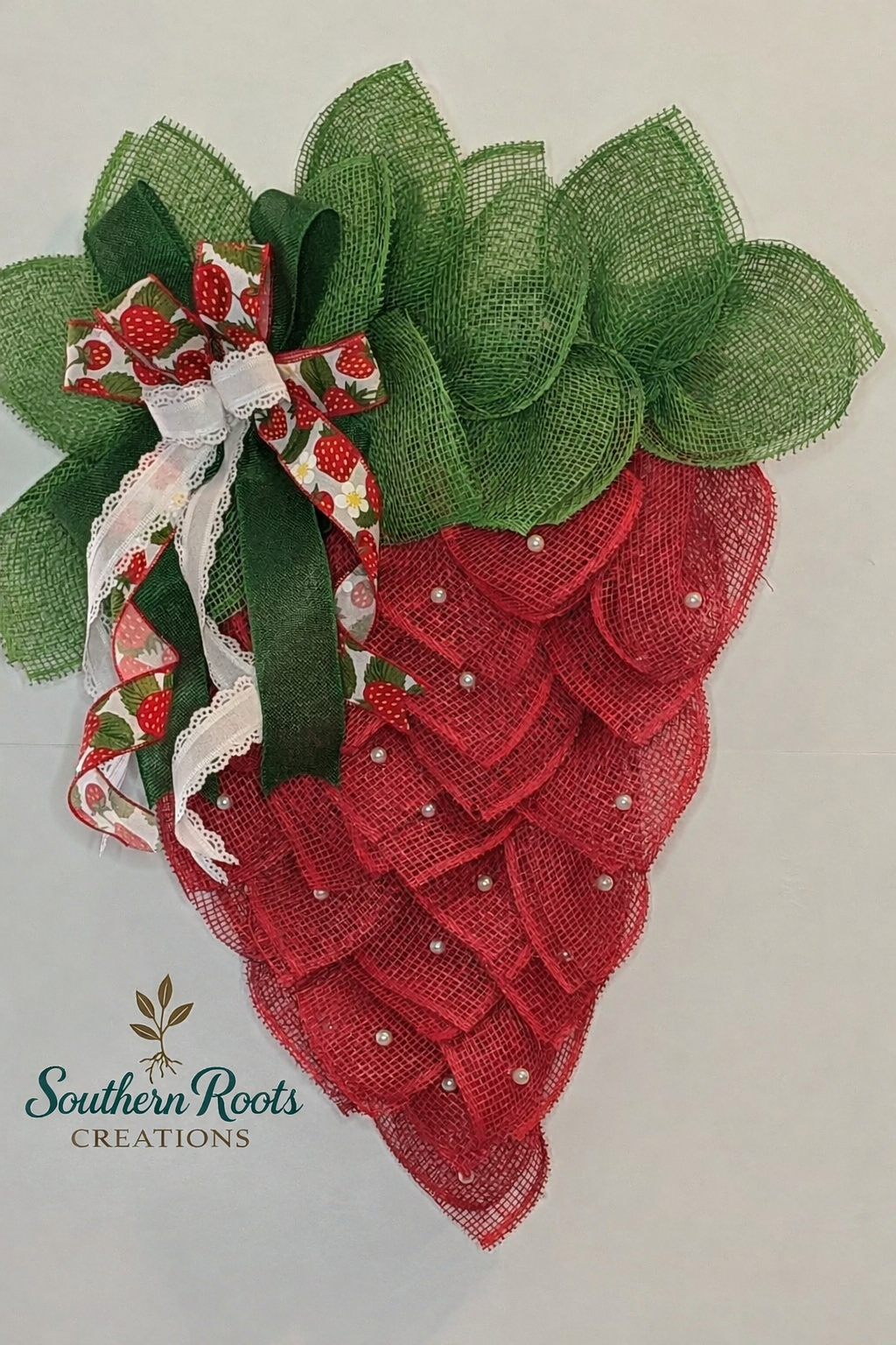 Strawberry Mesh Wreath