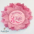 Support the Fight Pink Ribbon Wreath – Breast Cancer Awareness Door Decor