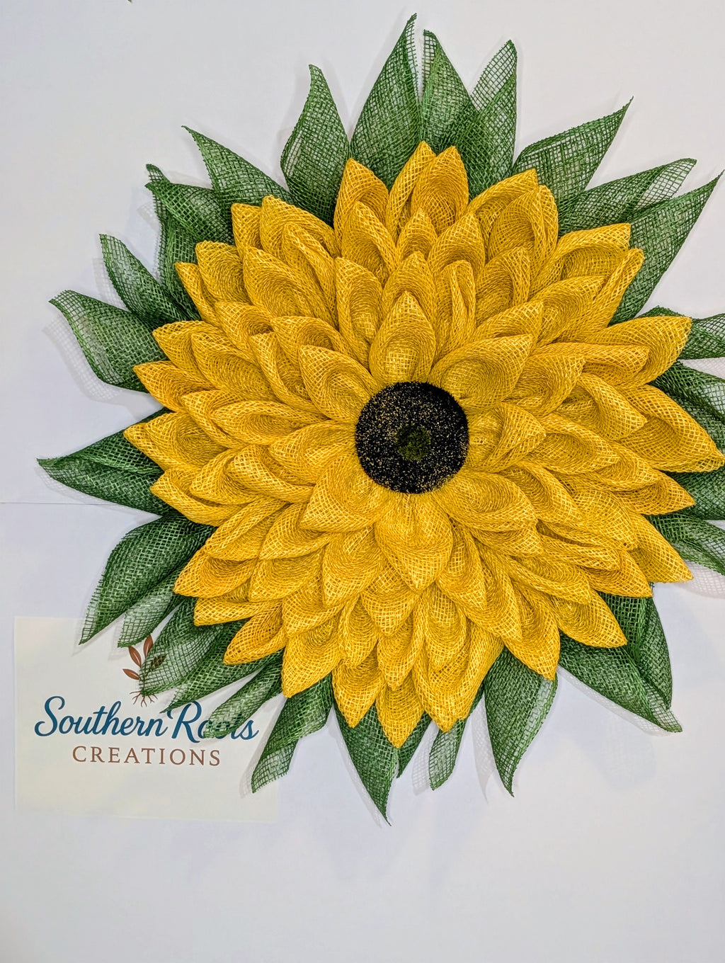 Sunflower Mesh Wreath with Butterfly Accent | Summer Front Door Wreath